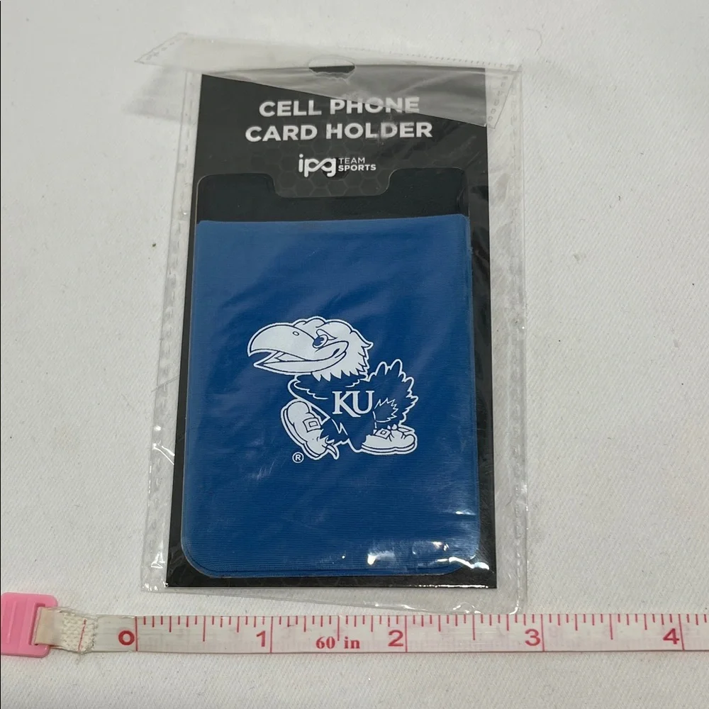Blue KU Jayhawks Cell Phone Card Holder